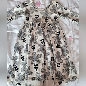 Hanna Andersson black white pocket dress size 110 5 5t